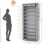 VTRIN Vertical Narrow Shoe Rack Organizer Tall Shoe Rack - Image 3