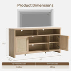 SICOTAS 63" Rattan TV Stand for TVs up to 65" - Image 2