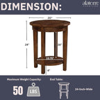 Alaterre Furniture Revive 20 Inch Round End Table - Image 3