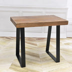 Home Soft Things Natural Old Pine Wood Rectangle Entryway Bench, Sturdy Hand - Image 7