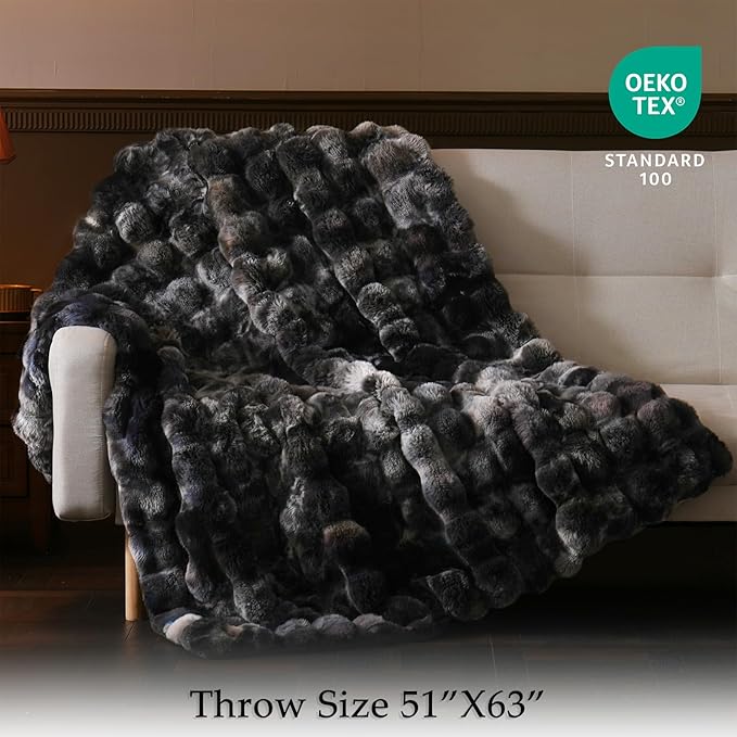 BENVWE Fluffy Faux Fur Throw Blanket - Image 2