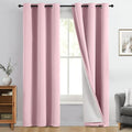 Yakamok Pink 100% Blackout Curtains 84 Inches Long by Yakamok