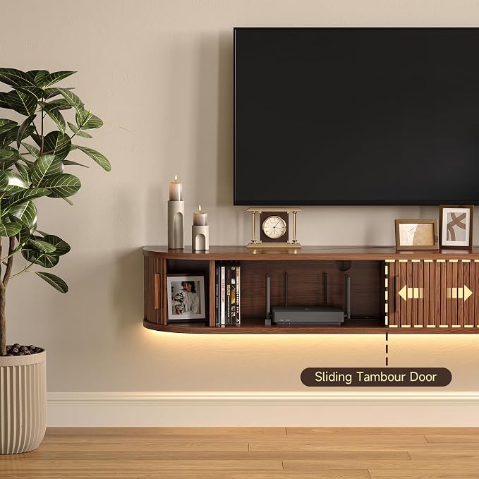 55" Floating TV Stand with Power Outlet - Image 4