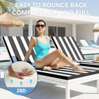 L'AGRATY Outdoor Lounge Chaise Cushion: 72x21x3 Inch Waterproof Lounge Chair - Image 3