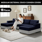 UNBBRRL 10 Pieces Stretch Sofa Cushion Covers - Image 6