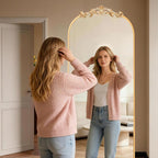 MISSDAY Vintage Baroque Full Length Mirror, Full Metal Frame Stand Up Retro - Image 2