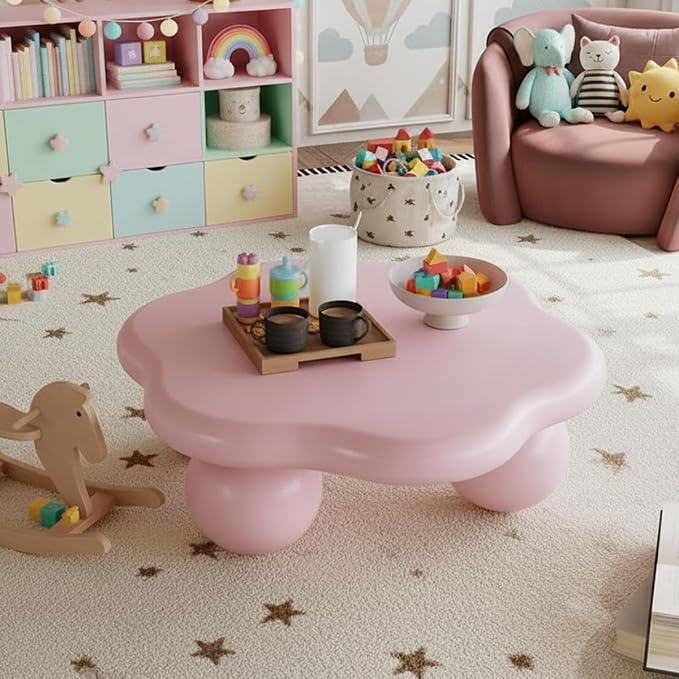 35.03" Cloud Coffee Table for Living Room Unique Coffee Table Modern Low Coffee - Image 5