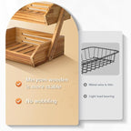 Merysen 2 Tier Wooden Fruit Basket - Image 2