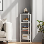 TUTOTAK Corner Shelf, 4-Tier Corner Bookshelf - Image 5