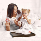 Artmeer Bed Tray Table with Folding Legs, Bamboo Breakfast in Bed - Image 2