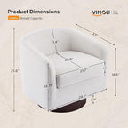 VINGLI 360°Swivel Accent Chairs Set of 2 - Image 2