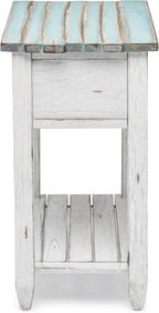Sea Winds Trading Picket Fence Chairside Table Kiln-Dried Solid Wood Distressed - Image 4