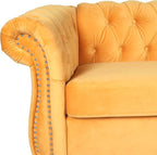 RARZOE Modern 2 Pieces Living Room Sofa Set, Contemporary Tufted Button Velvet - Image 4