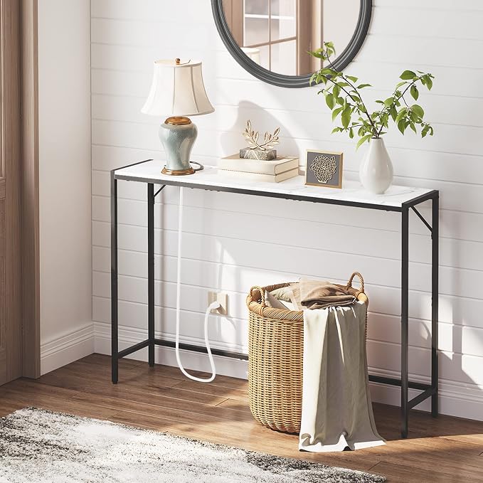 MAHANCRIS Console Table, Narrow Sofa Table Behind Couch, 43.3” Entrance Table - Image 2