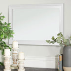 White Wood Mirror for Bathroom, Rectangle Rustic 24 x 36 inch Vanity Mirror for - Image 2