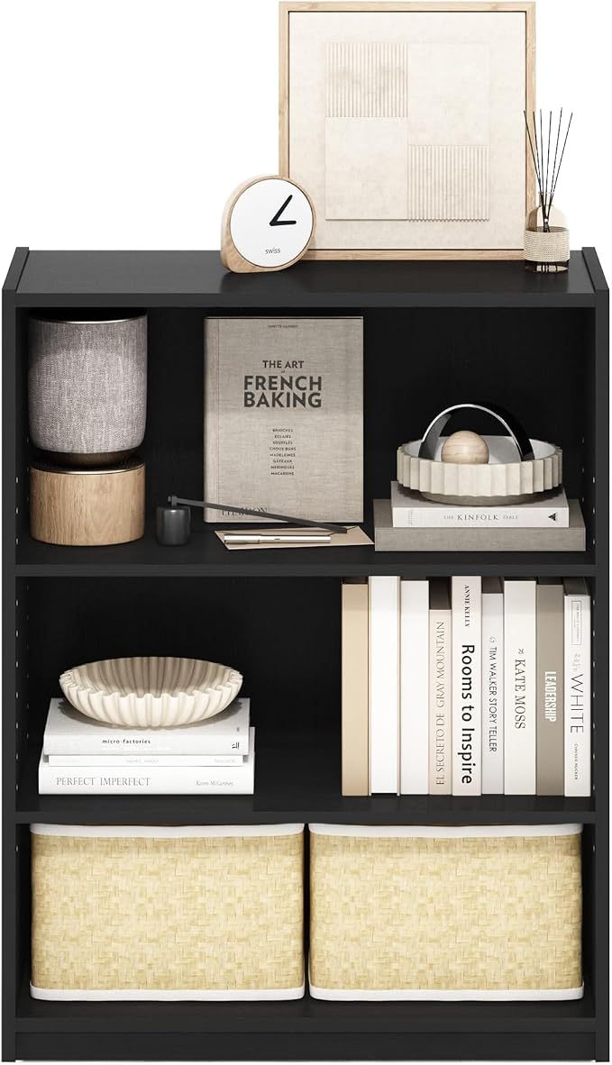 Furinno GEHRY Book Shelf, 3-Tier Small Bookshelf, Bookcase - Image 4