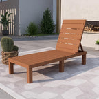 DIMAR GARDEN Outdoor Chaise Lounge, Resin Pool Lounge Chair Waterproof Recliner - Image 2