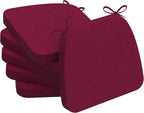 AAAAAcessories D-Shaped Chair Cushions, Machine-Washable Cover, Wine Red by AAAAAcessories