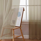 Chyhomenyc Taupe Sheer Curtains 84 Inches Long - Image 7