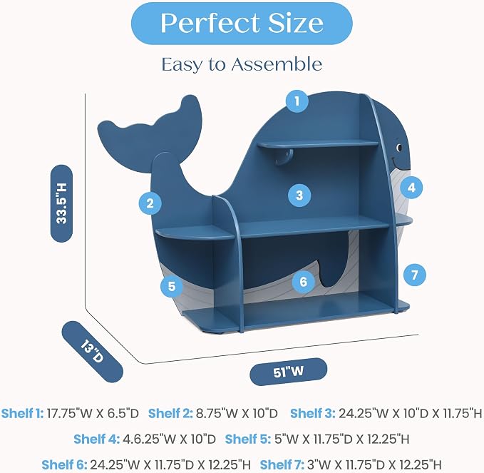 Delta Children Whale Bookcase - Image 3