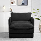 ROWHY Single Armchair with Ottoman, Modern Corduroy Cloud Couch with - Image 7