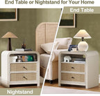 Oak&Sparrow Rattan Nightstand, 23.6'' Rattan End Table - Image 8