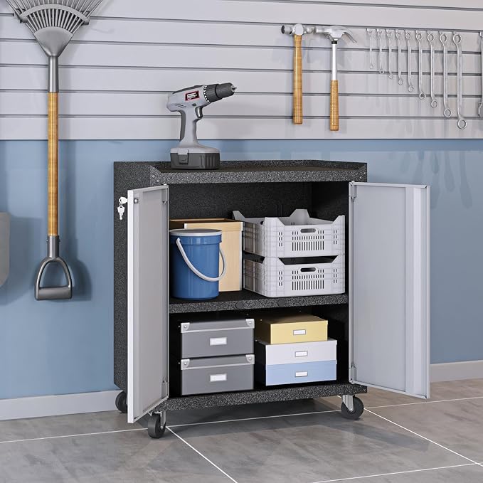 Manhattan Comfort Fortress Collection Modern Designed Mobile Storage Garage - Image 4