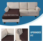 H.VERSAILTEX Sectional Couch Covers 1 Piece Chaise Slipcover L Shape Separate - Image 4