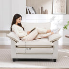 Oversized Accent Chairs Set of 2, 44 inch Modern Living Room Chairs, Chenille - Image 3