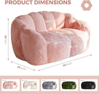 MAXYOYO Bean Bag Chair for Adults, Loveseat Floral Shaped Bean Bag Sofa - Image 2