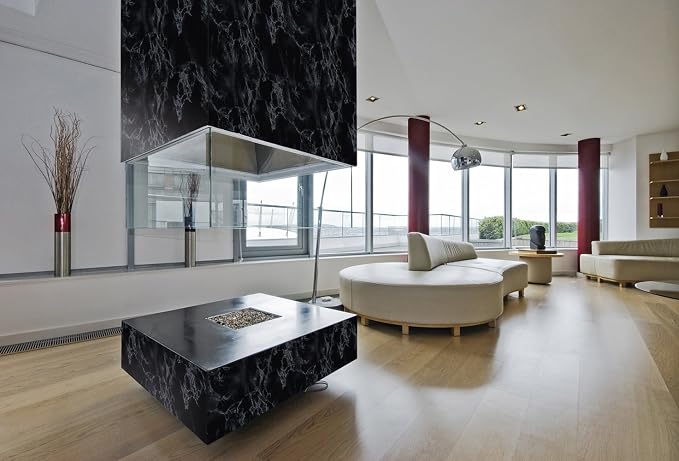d-c-fix 346-8027 Decorative Self-Adhesive Film, Marble Black - Image 2