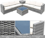Tangkula 8 Pieces Wicker Patio Furniture Set - Image 7