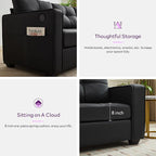 TYBOATLE Black Sectional Couches w/Side Pockets - Image 7