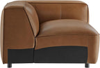 Modway Auren Vegan Leather Right Modular Armchair in Coffee - Image 6