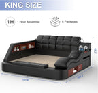 King Size Smart Multifunctional Bed Frame, Platform Bed - Image 2