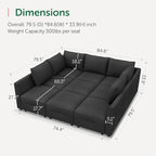HONBAY Modular Sectional Sleeper Sofa - Image 2