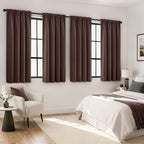 MIULEE Dark Brown Blackout Curtains 4 Panels Set 72 Inch Length Bedroom | - Image 2