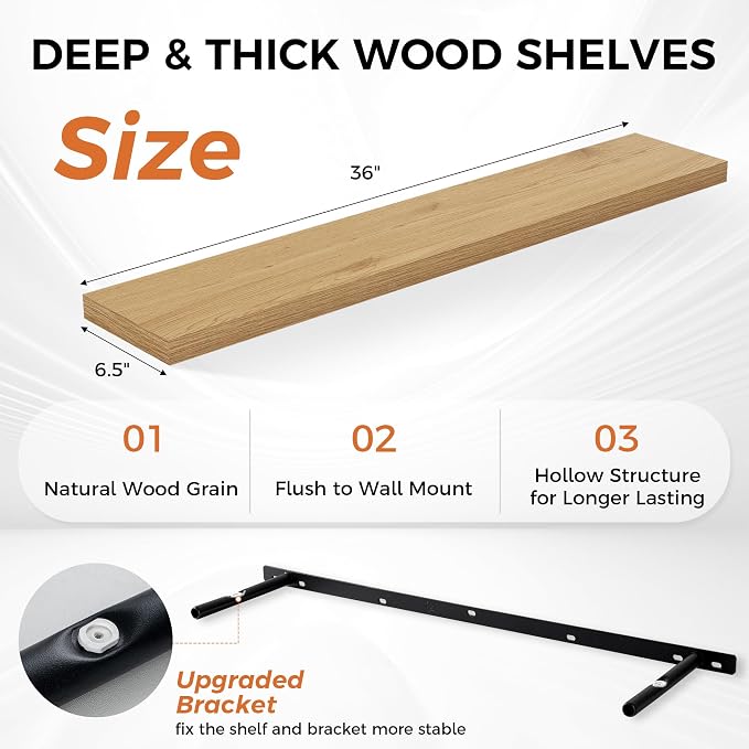 Fun Memories Floating Shelves for Wall, Floating Shelf for Living Room - Image 3