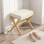 BAMBOOHOMIE Foldable Foot Stool Ottoman, Modern Foot Rest - Image 2