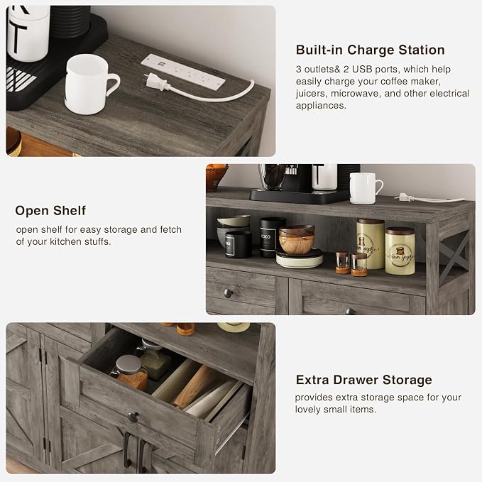 Befrases Farmhouse Buffet Cabinet - Image 7