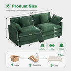 77" Cloud Chenille Sofa Set - Image 2