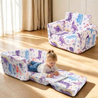 Kids Couch, 2-in-1 Kids Fold Out Couch, Convertible Sofa to Lounger by Beavtaens