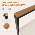 Modern Patio Furniture Set, 4 Pieces Outdoor Conversation Set - Image 3