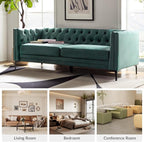 HULALA HOME 84" W Faux Leather Sofa Couch - Image 7