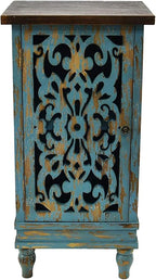 eHemco Distressed Blue Accent End Table - Image 8