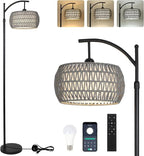 Arc Floor Lamp for Bedroom, Boho Standing Lamp by EYASSI