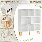 LEYAOYAO 8 Cube Bookshelf, 3 Tier Bookcase - Image 5