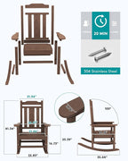 SERWALL HDPE Outdoor Rocking Chairs - Image 3