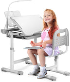Rengue Kids Desk and Chair Set, Height Adjustable Children School Functional by Rengue