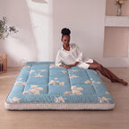 MAXYOYO Floral Printed Futon Mattress, Japanese Floor Mattress Quilted Bed - Image 6